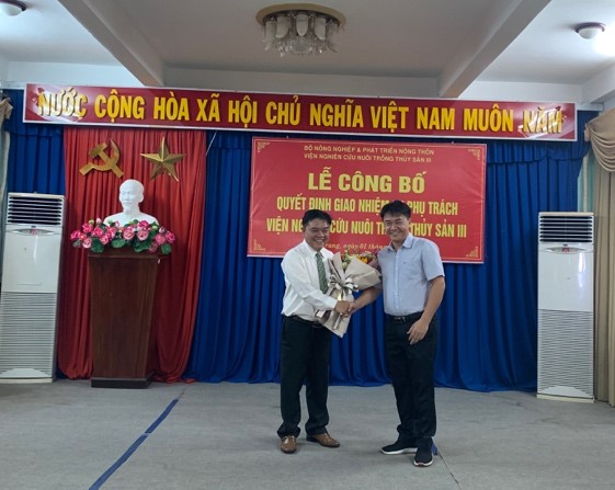 LỄ CÔNG BỐ QUYẾT ĐỊNH GIAO NHIỆM VỤ PHỤ TRÁCH VIỆN NGHIÊN CỨU NUÔI TRỒNG THỦY SẢN III