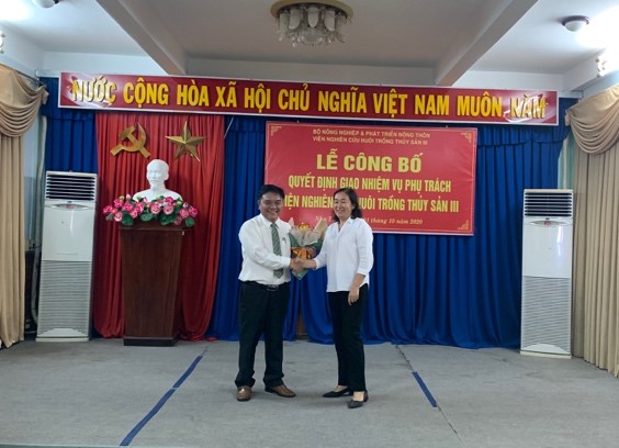 LỄ CÔNG BỐ QUYẾT ĐỊNH GIAO NHIỆM VỤ PHỤ TRÁCH VIỆN NGHIÊN CỨU NUÔI TRỒNG THỦY SẢN III