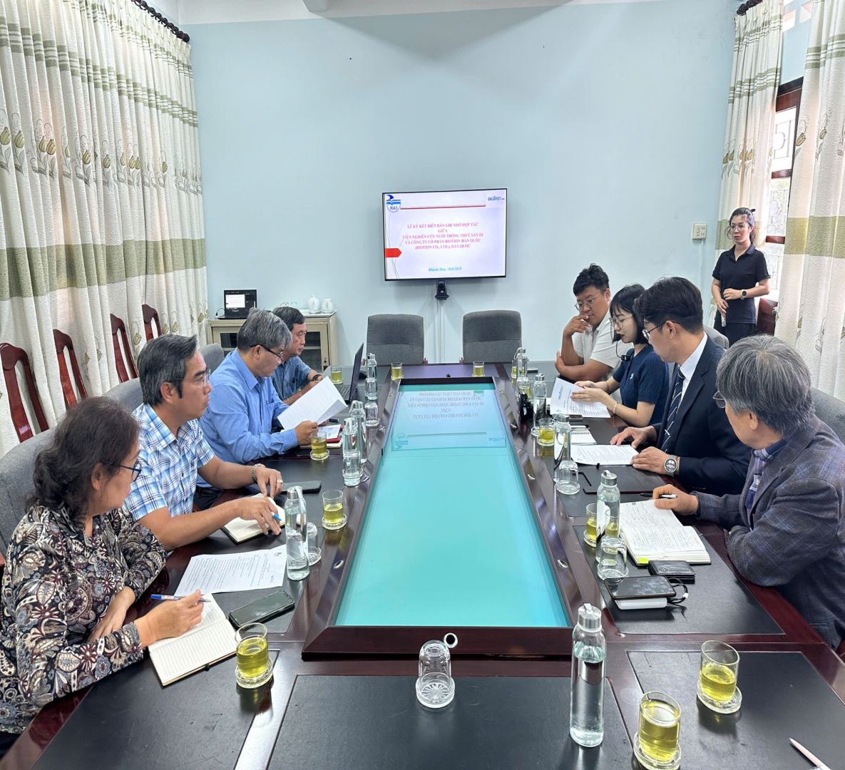 Lễ ký kết Biên bản ghi nhớ hợp tác giữa Viện Nghiên cứu Nuôi trồng thuỷ sản III và Công ty Cổ phần Biotion (Hàn Quốc)