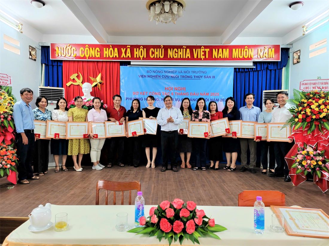Hội nghị sơ kết hoạt động 6 tháng đầu năm và phương hướng hoạt động 6 tháng cuối năm 2025 của Viện Nghiên cứu Nuôi trồng thuỷ sản III