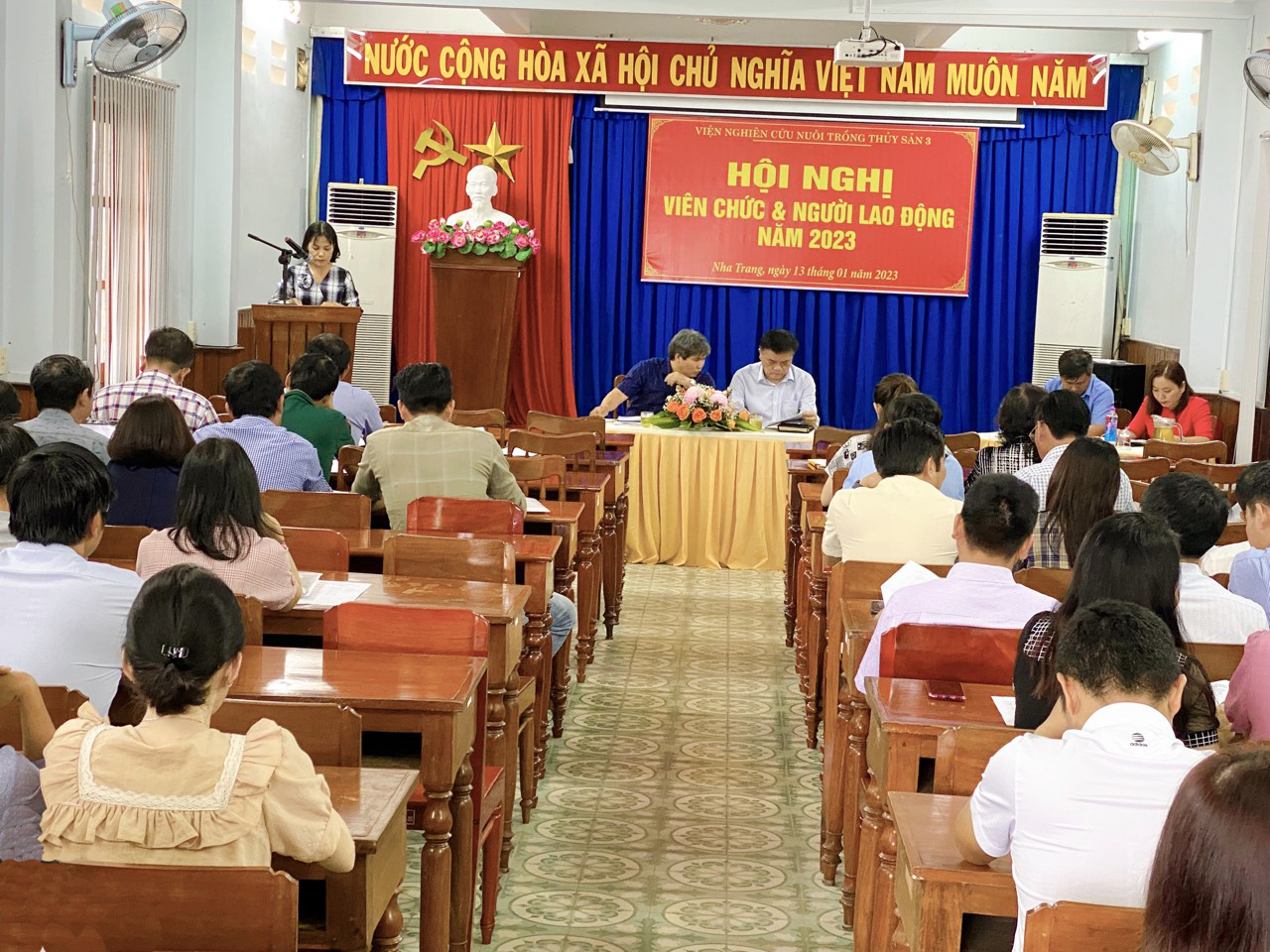 HỘI NGHỊ CÔNG CHỨC, VIÊN CHỨC, VÀ NGƯỜI LAO ĐỘNG NĂM 2022 CỦA VIỆN NGHIÊN CỨU NUÔI TRỒNG THỦY SẢN III