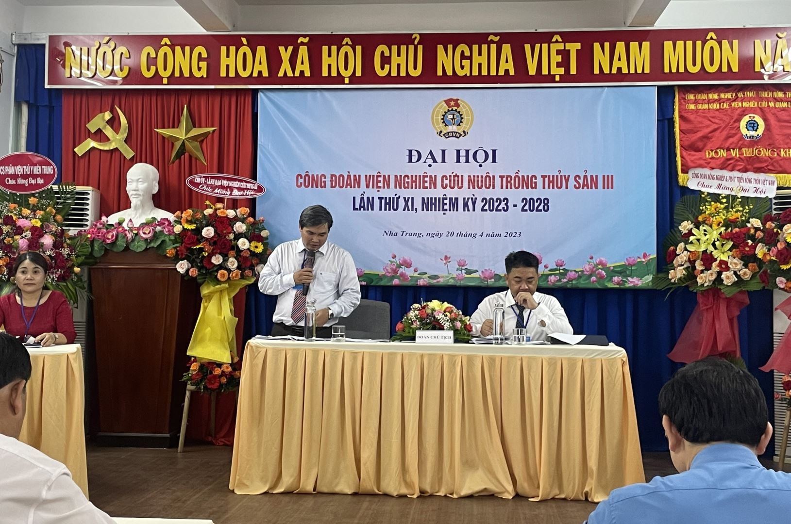 ĐẠI HỘI CÔNG ĐOÀN  VIỆN NGHIÊN CỨU NUÔI TRỒNG THỦY SẢN III NHIỆM KỲ 2023 - 2028